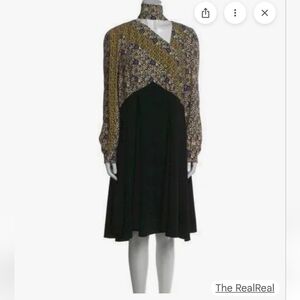 Louis Vuitton Floral and Black Long Sleeve Dress